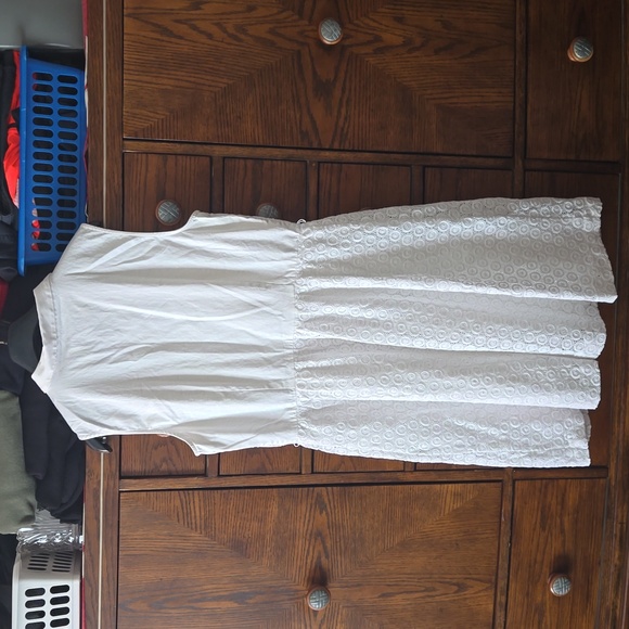 Calvin Klein Shirt dress with lace cotton lace front. Women size 12 - Picture 6 of 10